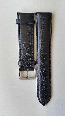 O Orologi Pelle Nero Pitonato Lucido 16 18 20 22 24 26 Mm