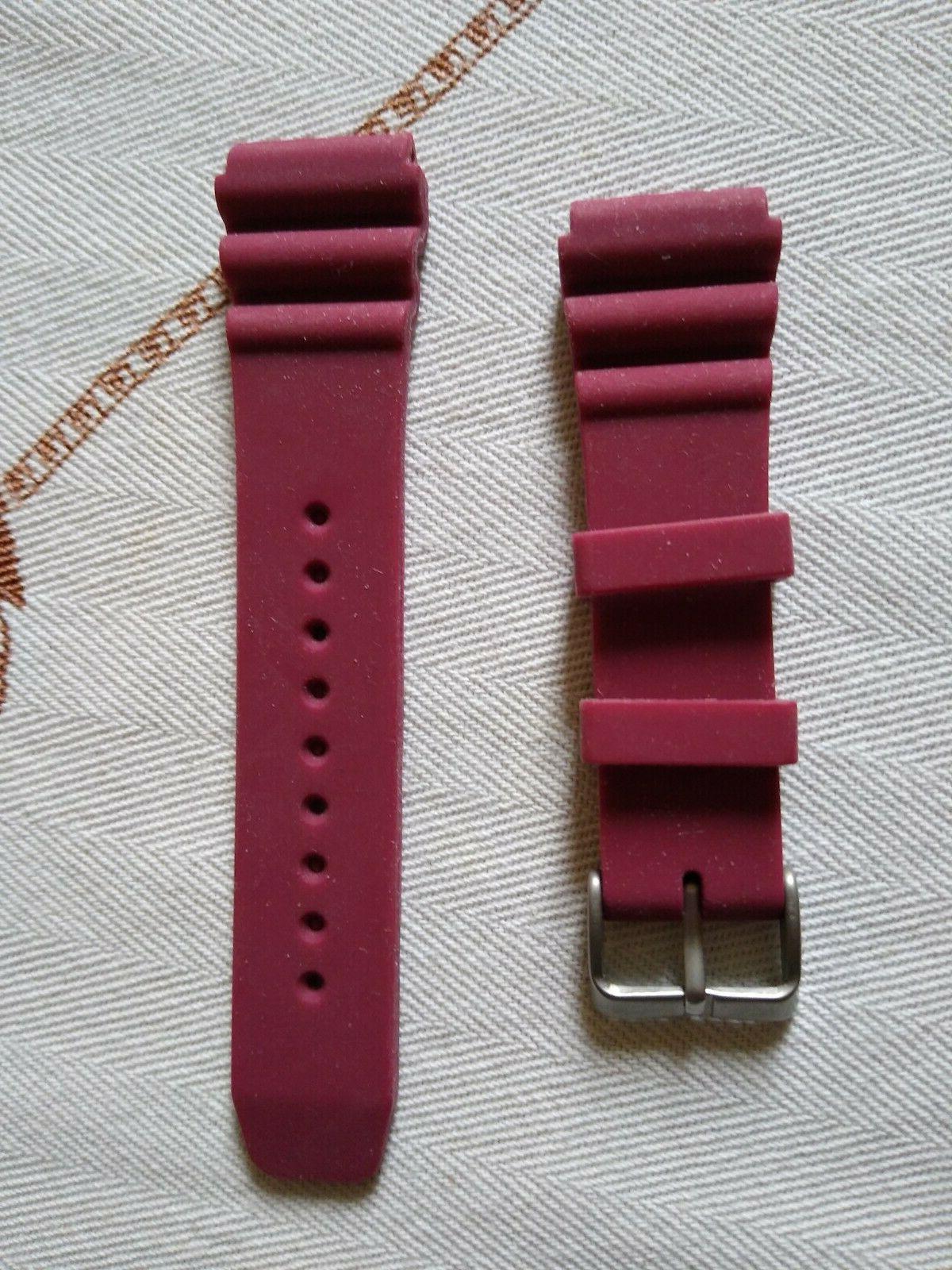 cinturino sub diver in silicone morbido rosso