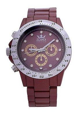 cioccolato marrone metallo cinturino argento dial ladies