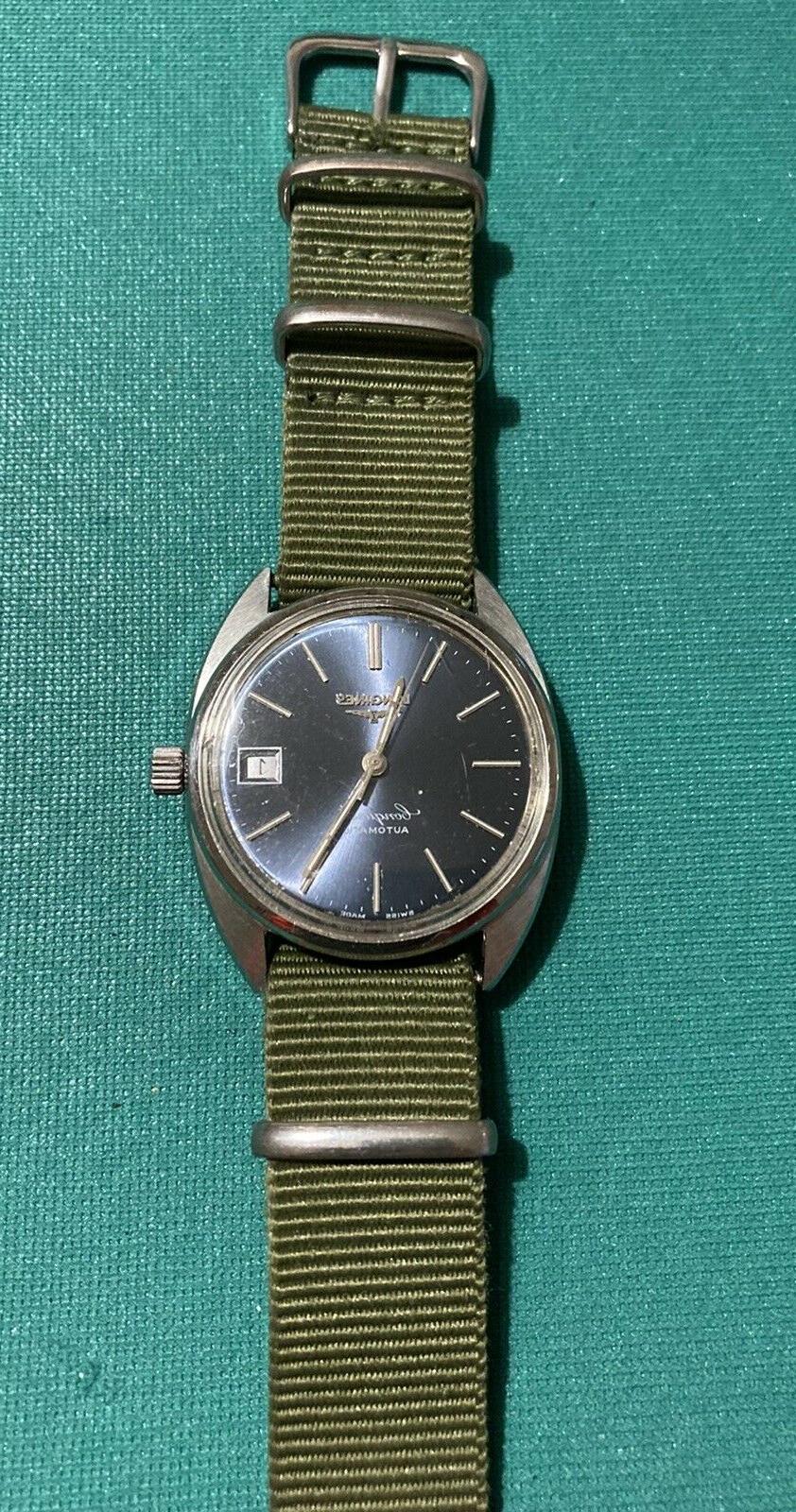 conquest blu dial date automatic ref 1573