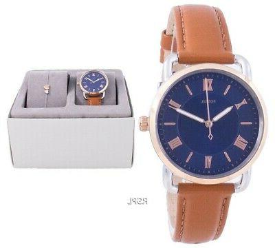 copeland quadrante blu es4913set con orologio donna