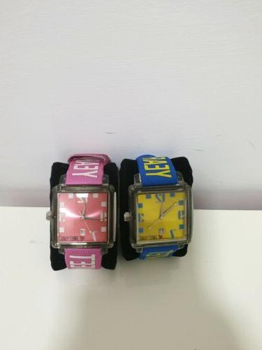 coppia orologi polso 6081m pelle foderato tessuto