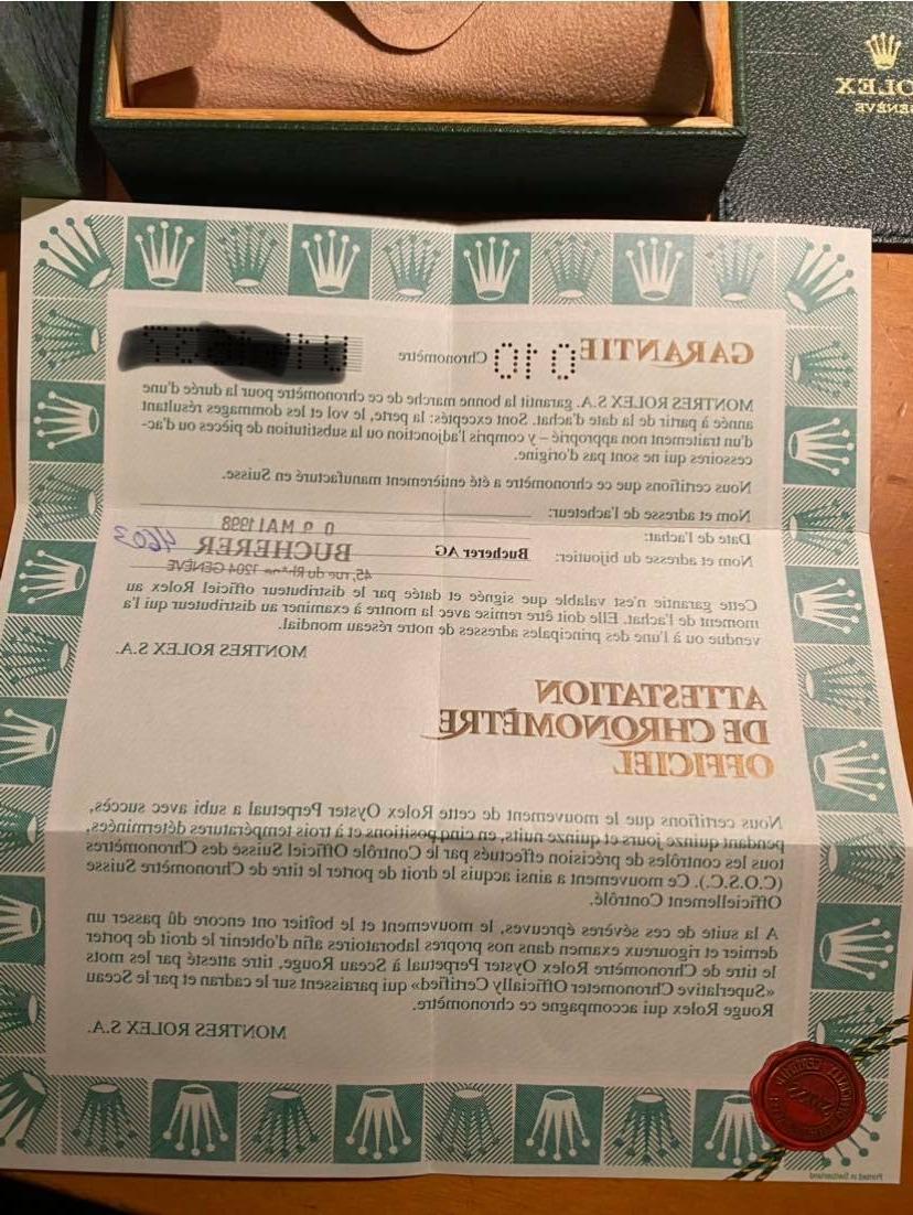 corredo originale submariner garanzia originale scatola cont