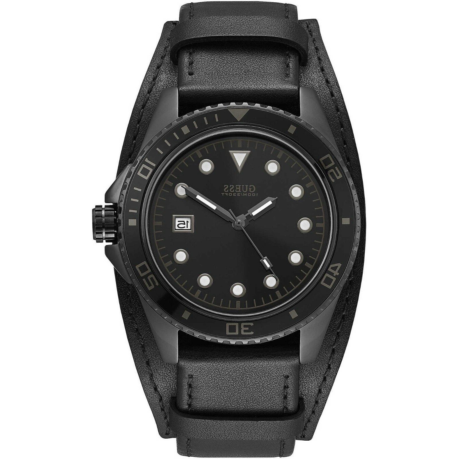 crew w1051g4 orologio uomo pelle nero data