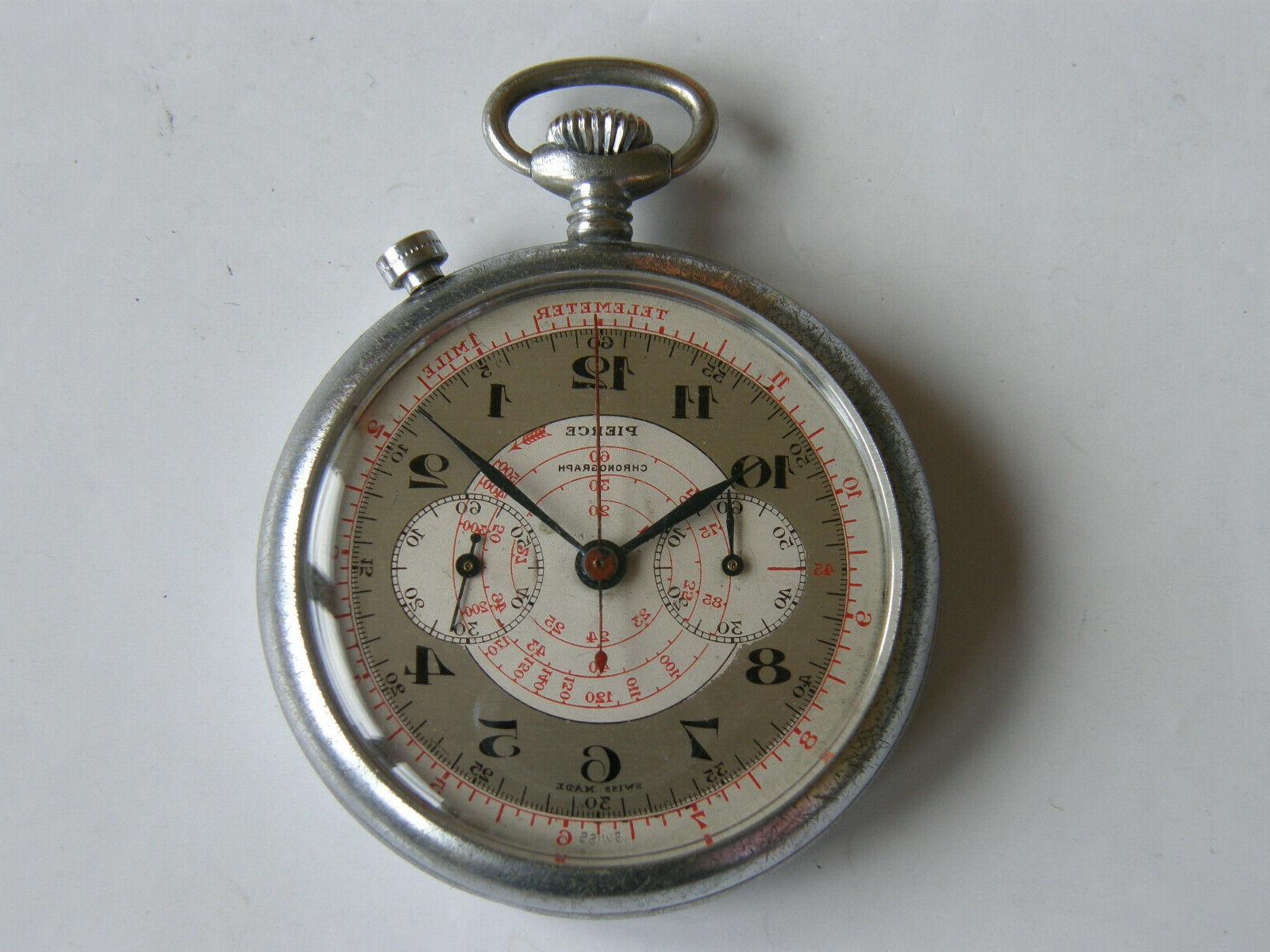 crono monopulsante da tasca anni 40 bitonale
