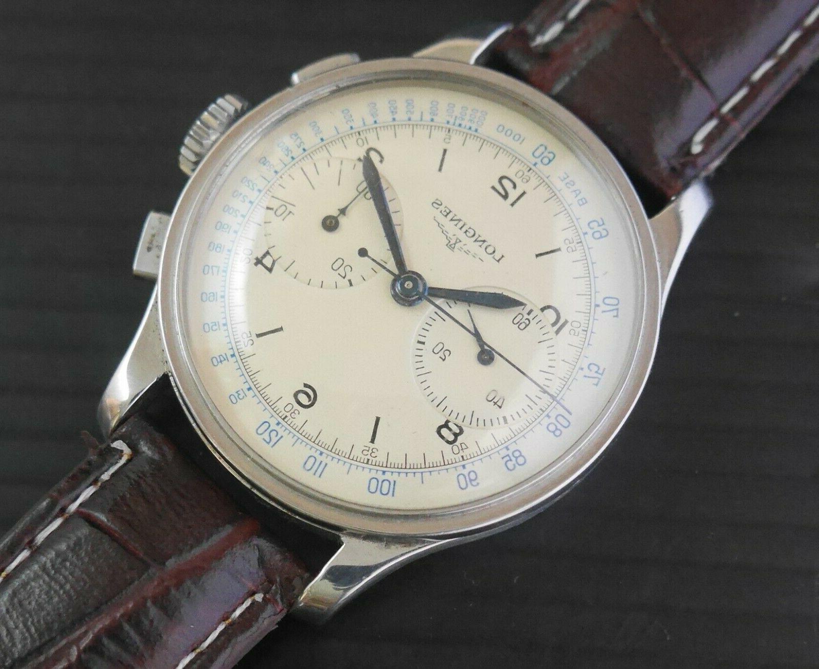 cronografo acciaio calibro 13zn flyback 1936 circa