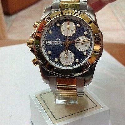 cronografo in acciaio e oro 18kt