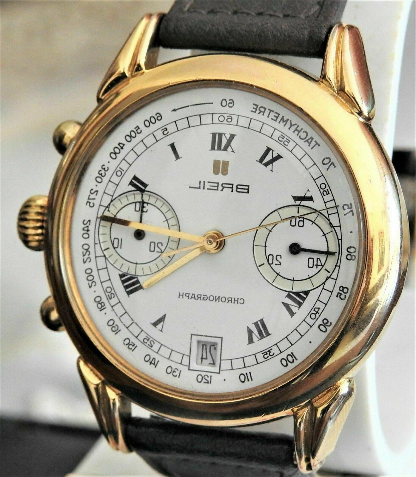 cronografo meccanico cassa laminato oro 18kt chronograph