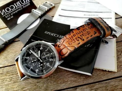 cronografo seiko pm3129x1 cinturino artigianale baseball glo