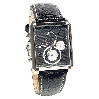 cronografo uomo al quarzo in acciaio japan