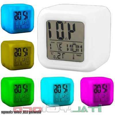 cubo orologio sveglia digitale con luce led