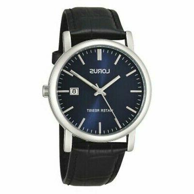 da uomo cinturino in pelle orologio data