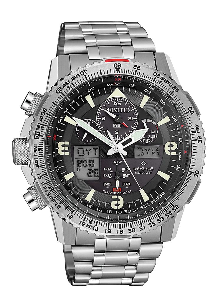 da uomo crono titanio citizen radiocontrollato sky