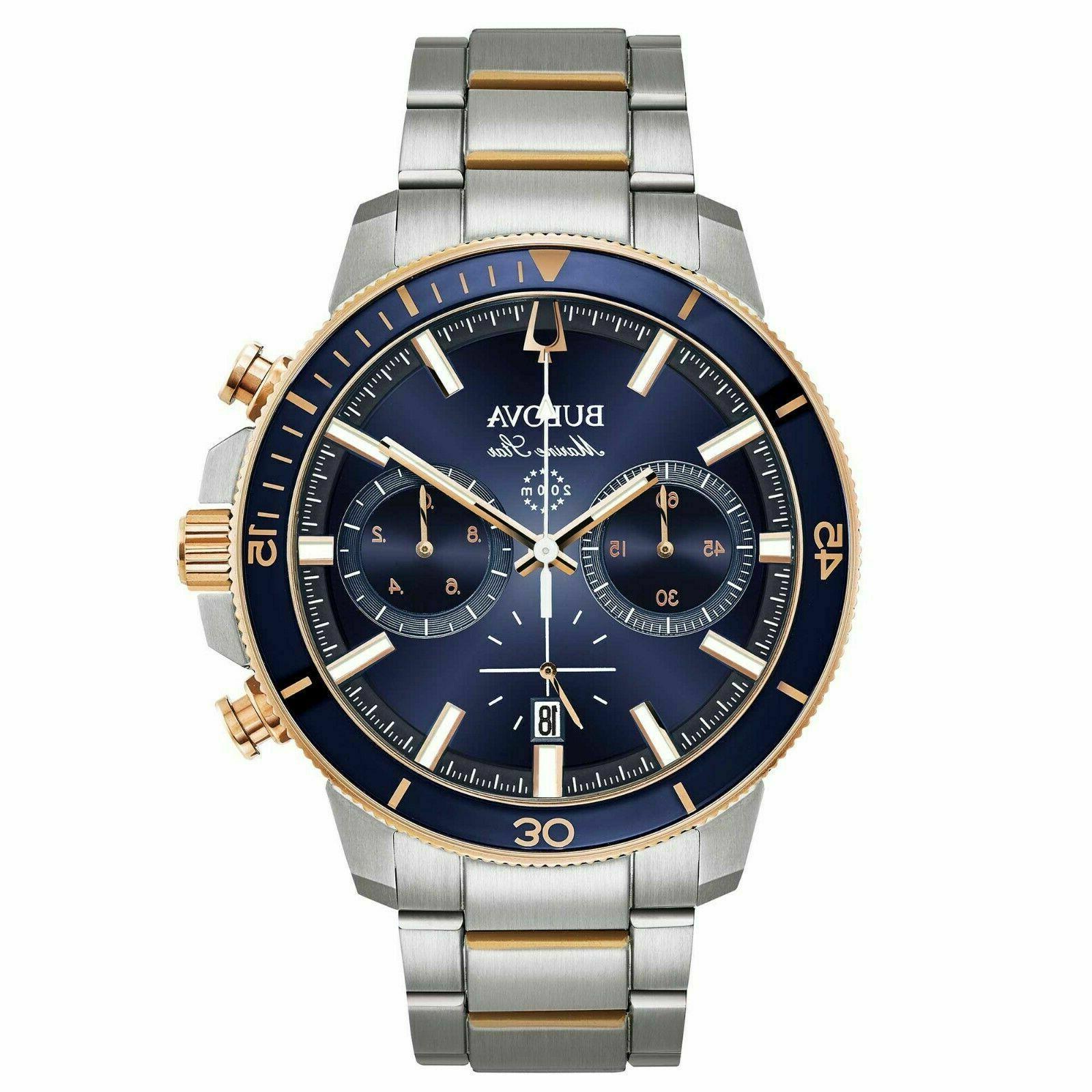 da uomo cronografo bulova marine star 98b301