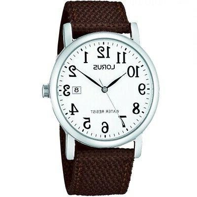 da uomo militare cinturino in tessuto orologio