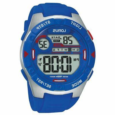 da uomo orologio digitale con elettrico blu