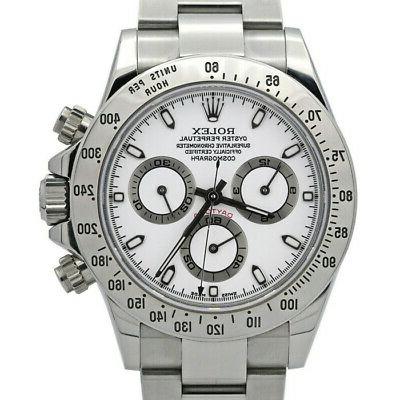 daytona 116520 uomo acciaio inox automatico bianco