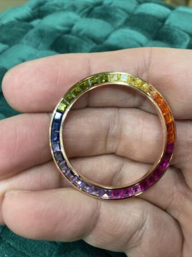 daytona bezel rainbow gold rose