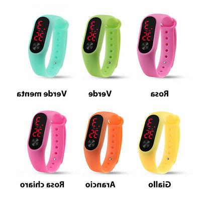 digitale silicone orologio cinturino uomo ragazzo sportivo