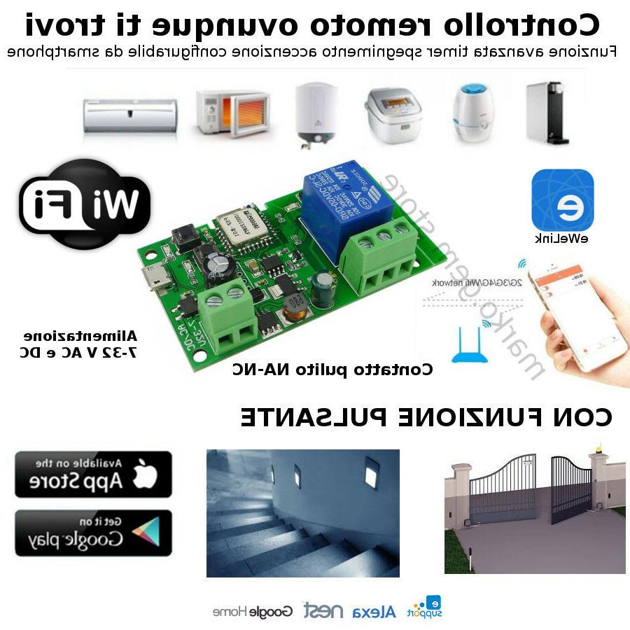 domotica pulsante wifi contatto pulito comando da