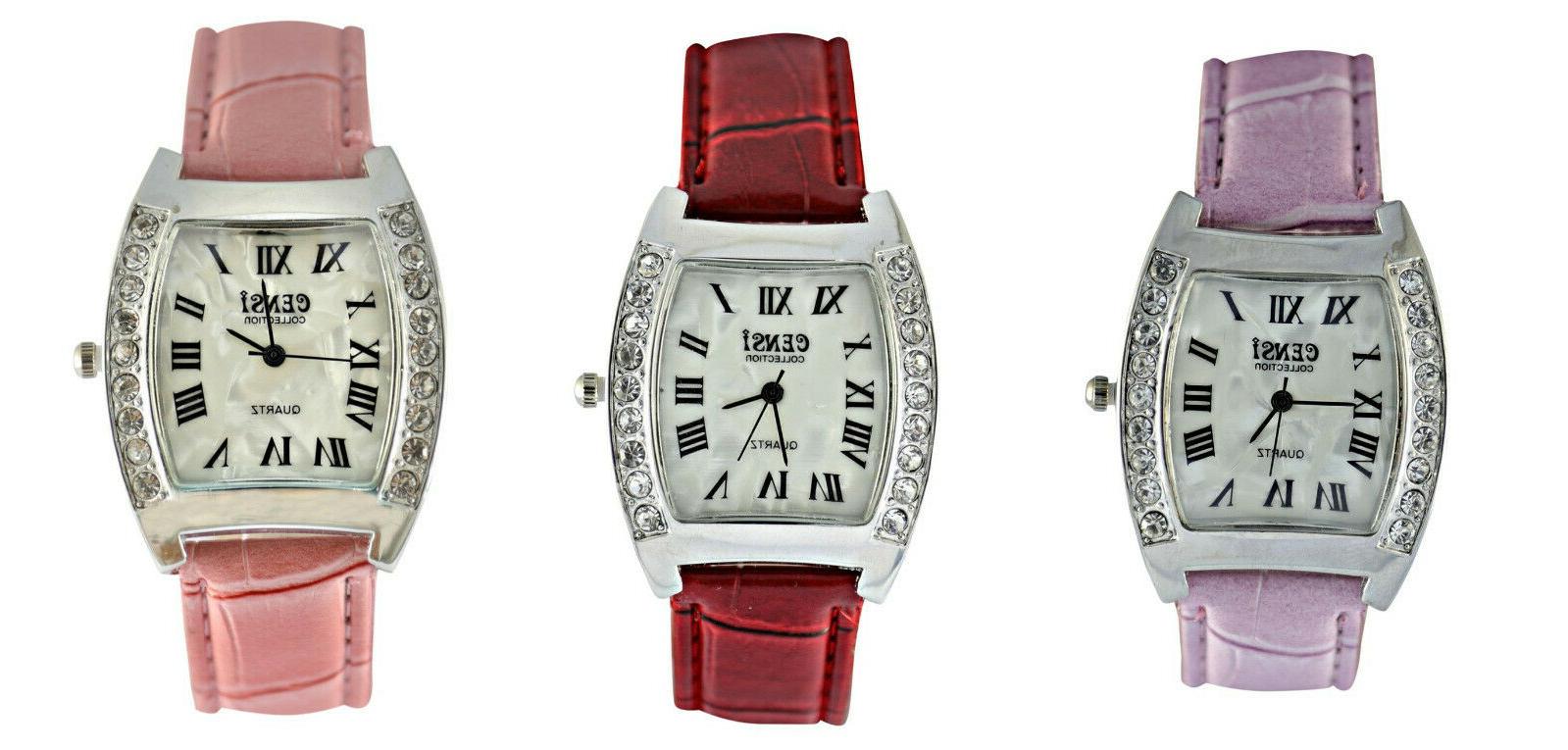 donna argento grande diamante quadrante pu pelle