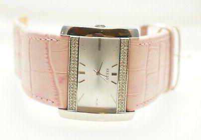 donna g85790l analogico quadrante argento rosa pelle