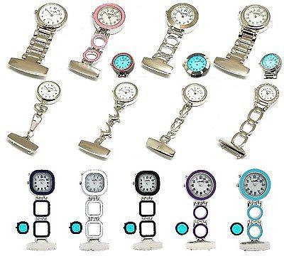 donna orologio infermieri fob argento rosa luce