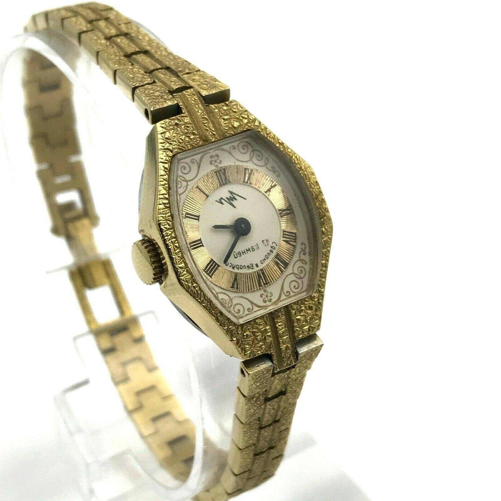 dorato donna orologio bracciale piccolo belarus lusso