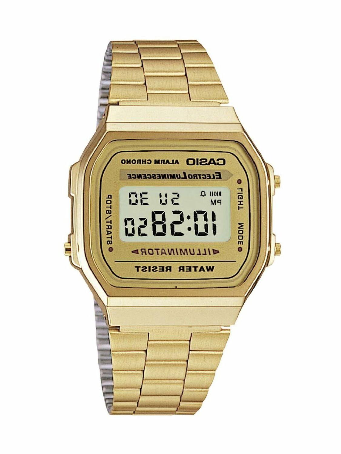 dorato orologio unisex a168wg 9 illuminator vintage