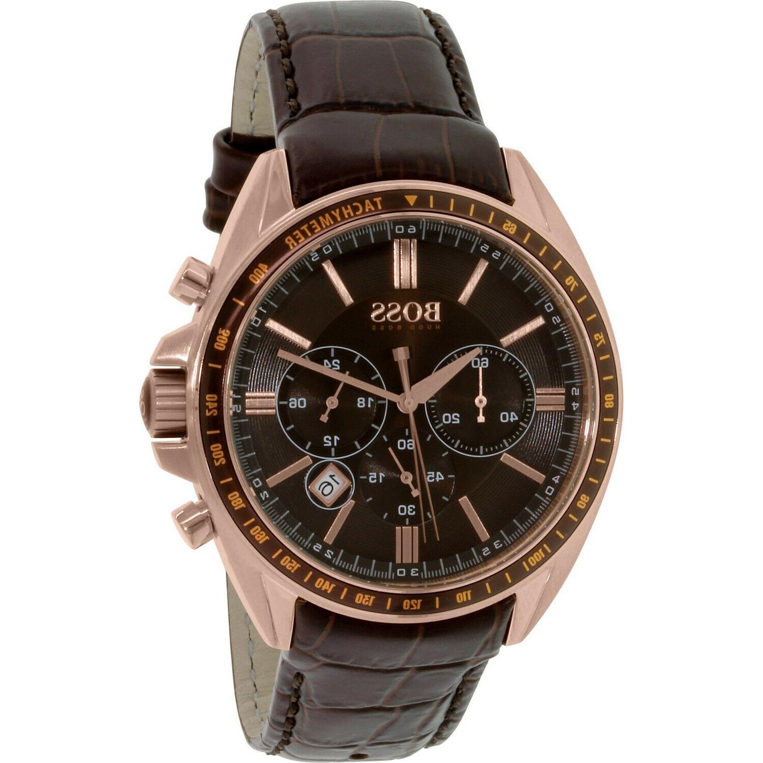 driver cron pelle marrone uomo 44mm hb1513093