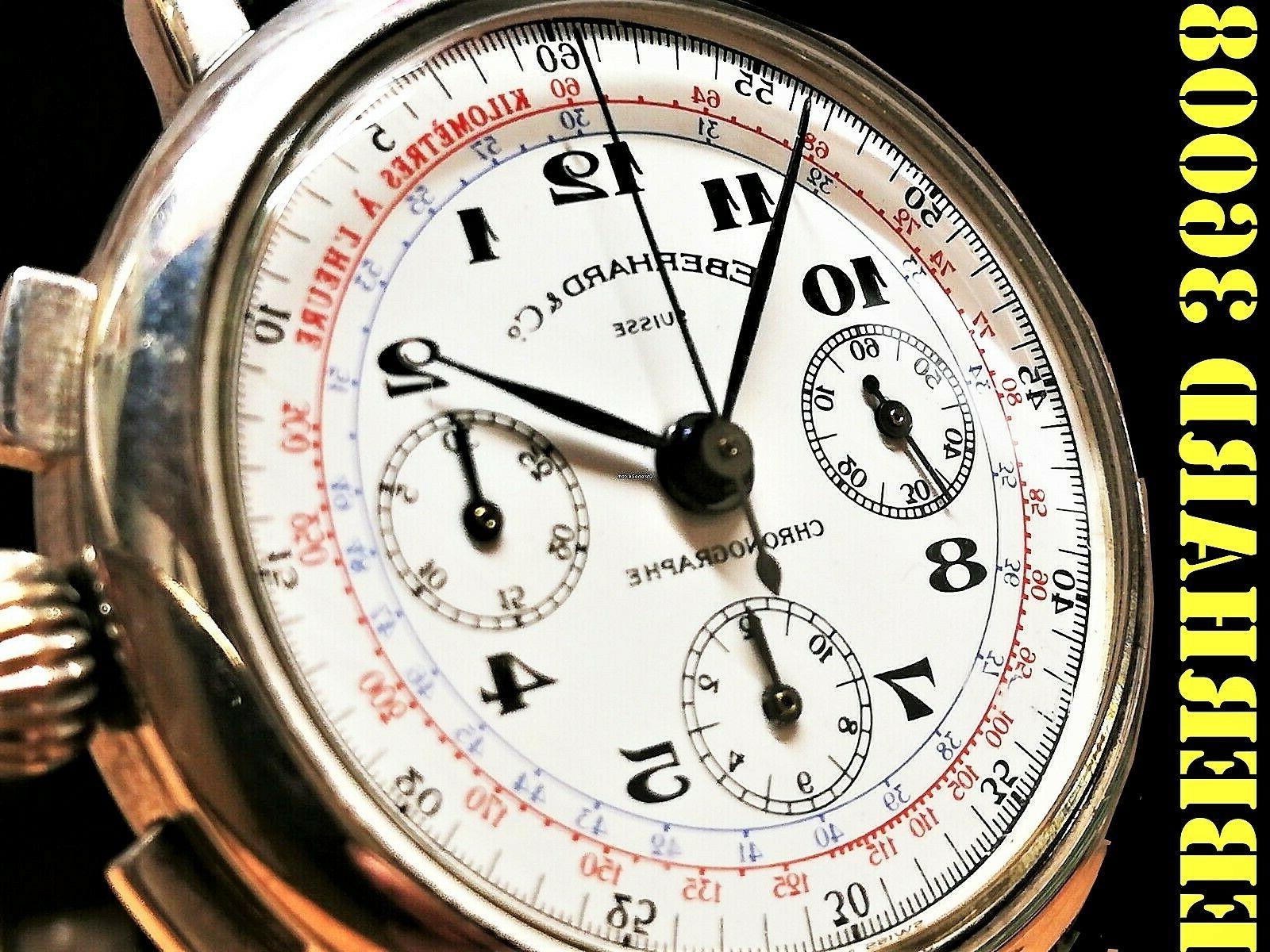 eberhard cronografo argento 925 laminato oro 1990