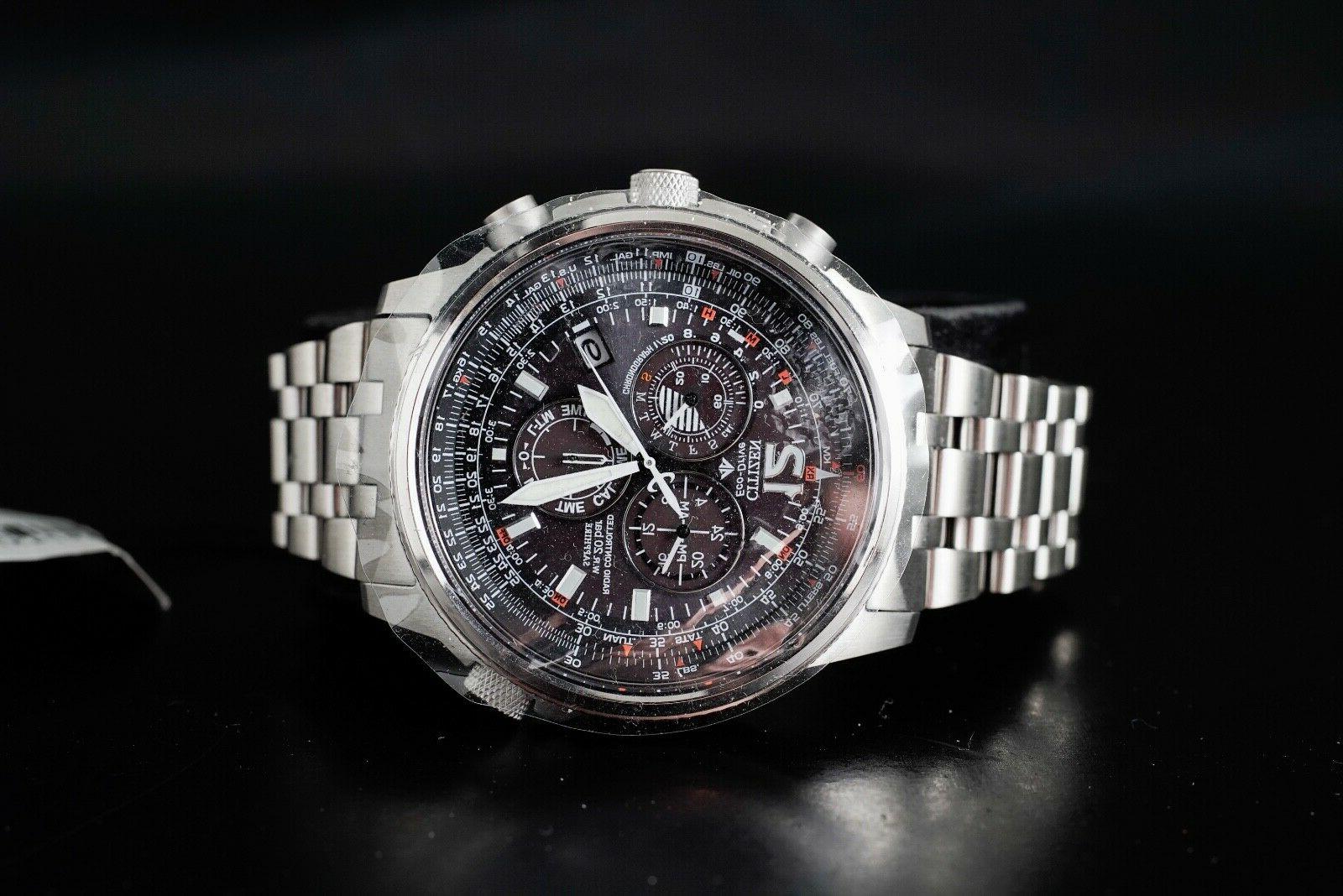 eco drive radiocontrollato pilot acciaio as4020 52e