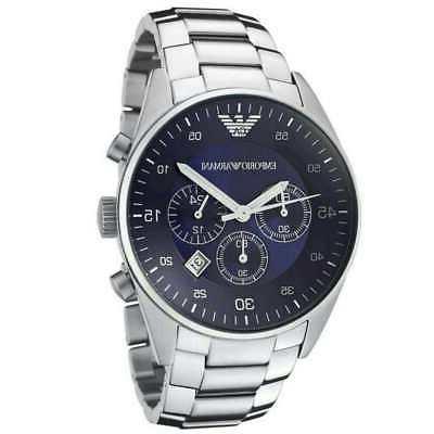 emporio orologio crono acciaio da uomo 43mm