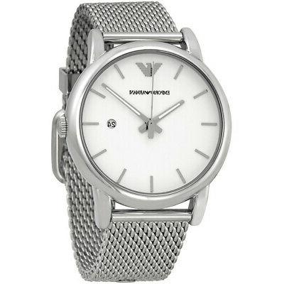 emporio uomo acciaio maglia milano 40mm ar1812