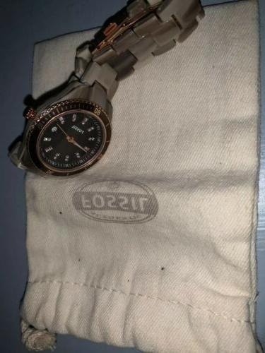 es3094 quadrante marrone cinturino in gomma women