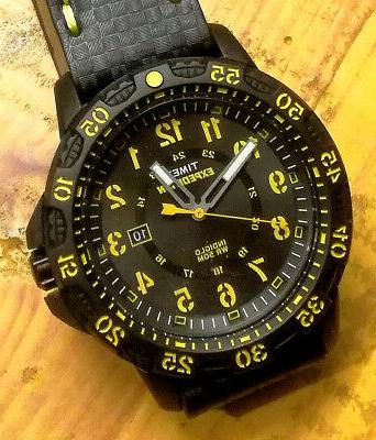 expedition giallo 44mm acciaio resina cinturino cuoio