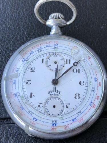 extra cal 592ch chronograph pochetwatch 50 mm