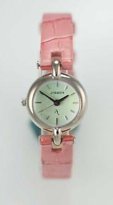 O Donna Rosa Pelle Acciaio Argento Verde Iridescente Quarzo