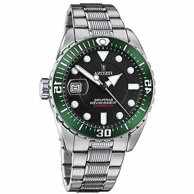 f20480 2 verde quadrante argento ano automatico