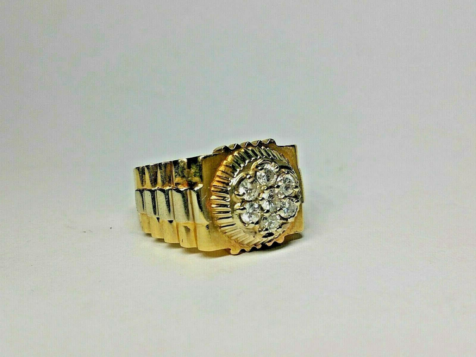 fantastico uomo 14k oro bianco e giallo