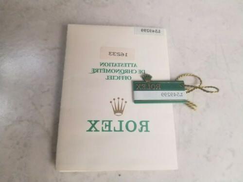 garanzia originale per datejust