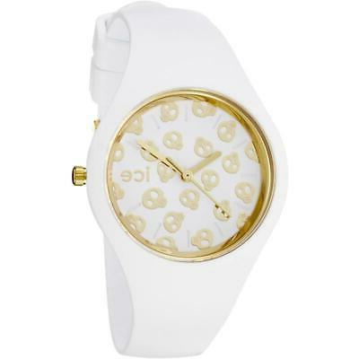 ghiaccio teschio oro bianco piccolo orologio da