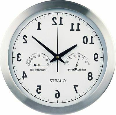 grande orologio da muro parete con termometro