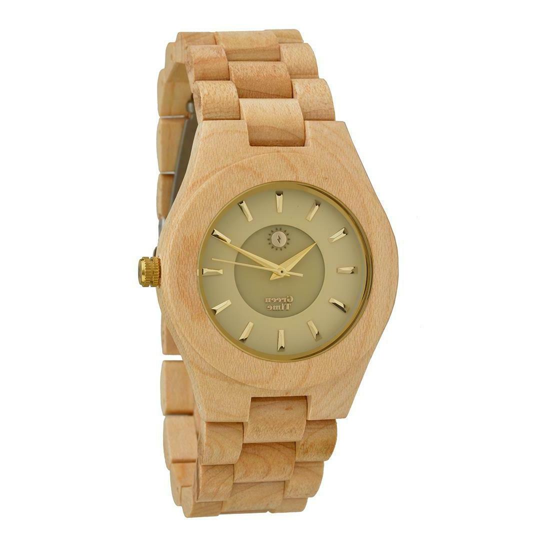 greentime zw032b legno acero maple wood watch