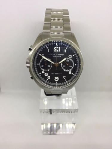 khaki aviation pilot pioneer auto chrono h76416135