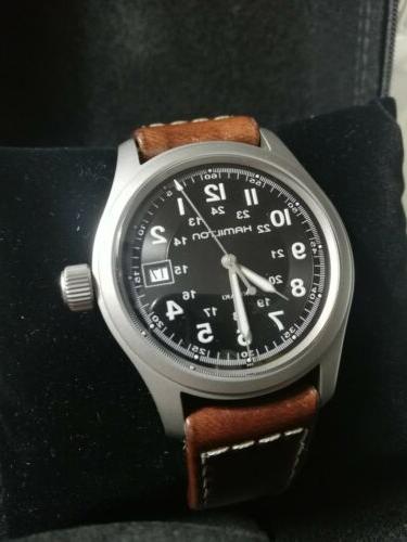 khaki field h68411533us army military watch ww2