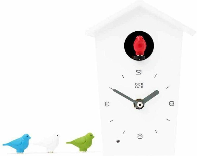 kookoo birdhouse mini bianco piccolo orologio cucu