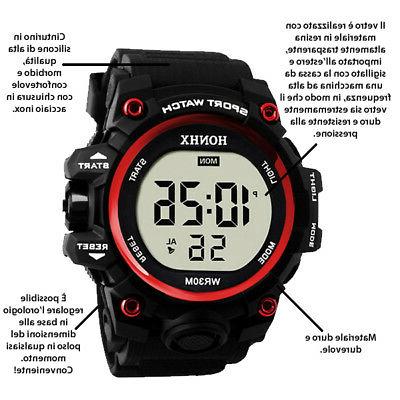 led digitale orologio uomo bambini quarzo polso