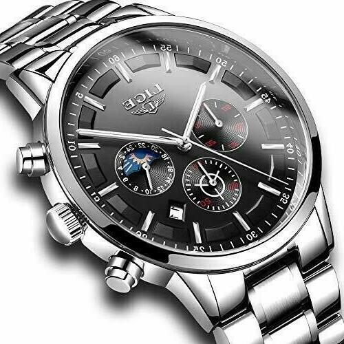 lige uomo sportivo cronografo analogico quarzo acciaio