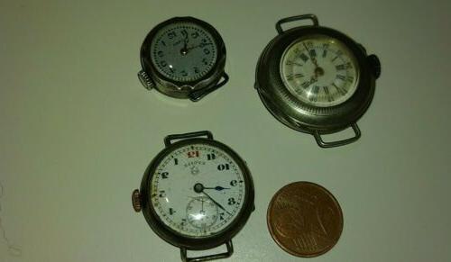 lotto di 3 orologi piccoli antichi da